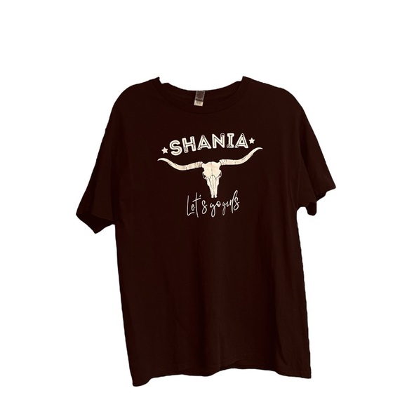 Tops - Shania Let’s Go Girls - Black Tshirt- Graphic Tee-Long Horn - Size Large